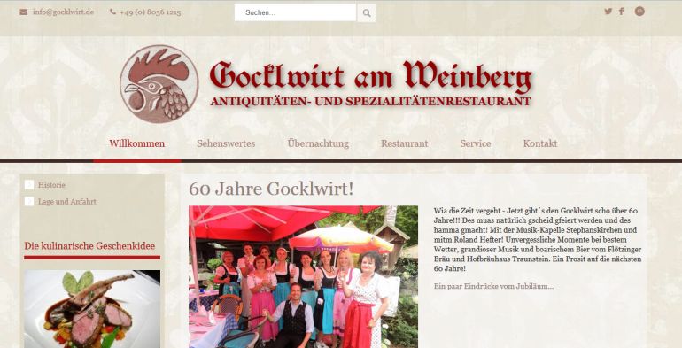 Abb. Gocklwirt Homepage